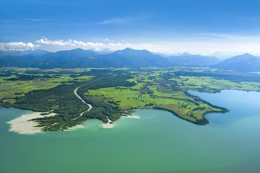 Achendelta in den Chiemsee